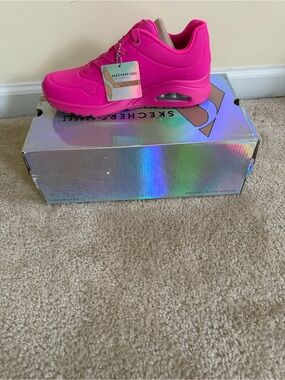 Skechers Kids Bright Pink Athletic Sneakers